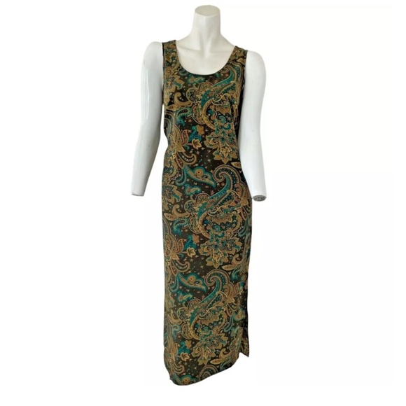 Vintage R&K Paisley Sheath Dress - Picture 1 of 5